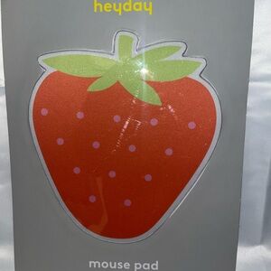 Heyday Strawberry-Shaped Mouse Pad in Red and Green